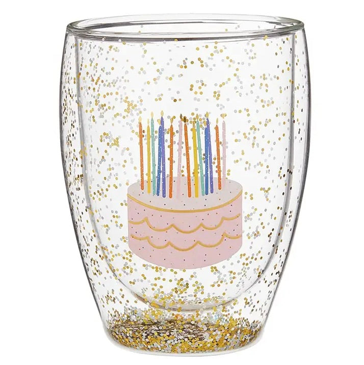 Double Walled Stemless Cake Wine Glass