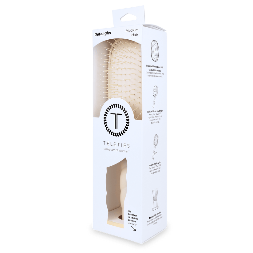 Teleties - Detangler Hair Brush for Medium Hair (Tan)