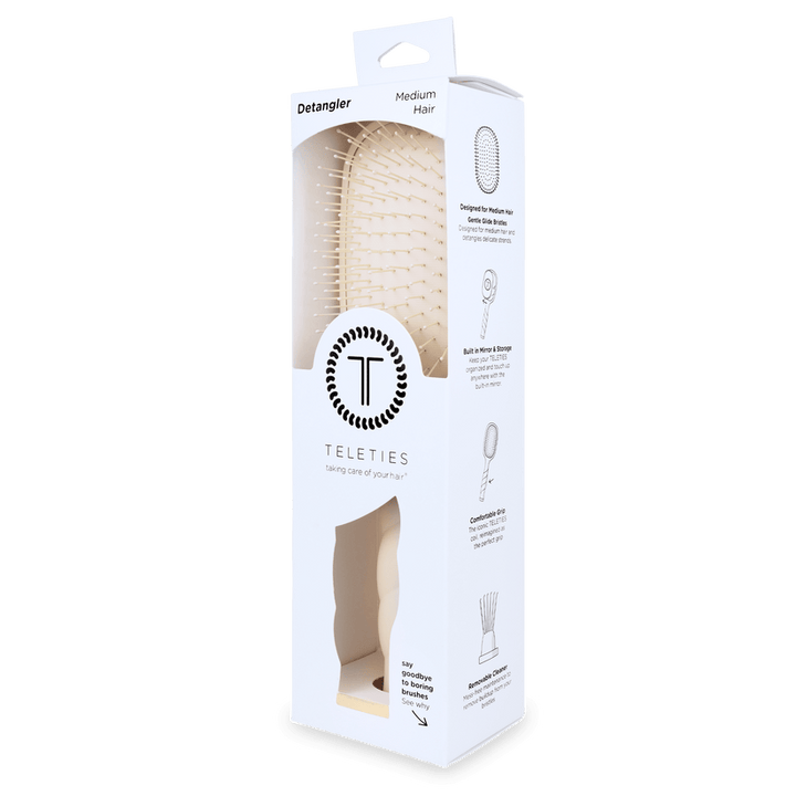 Teleties - Detangler Hair Brush for Medium Hair (Tan)