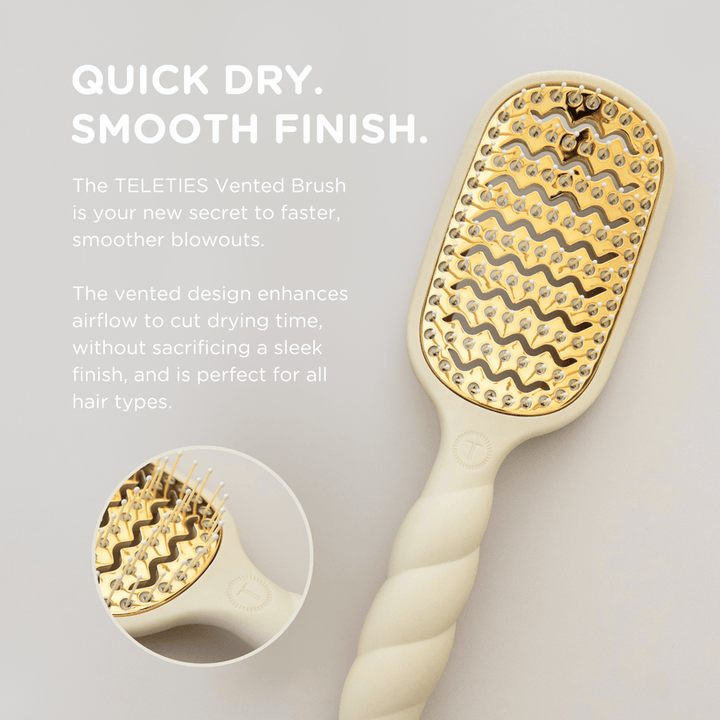 Teleties - Vented Hair Brush (Tan)