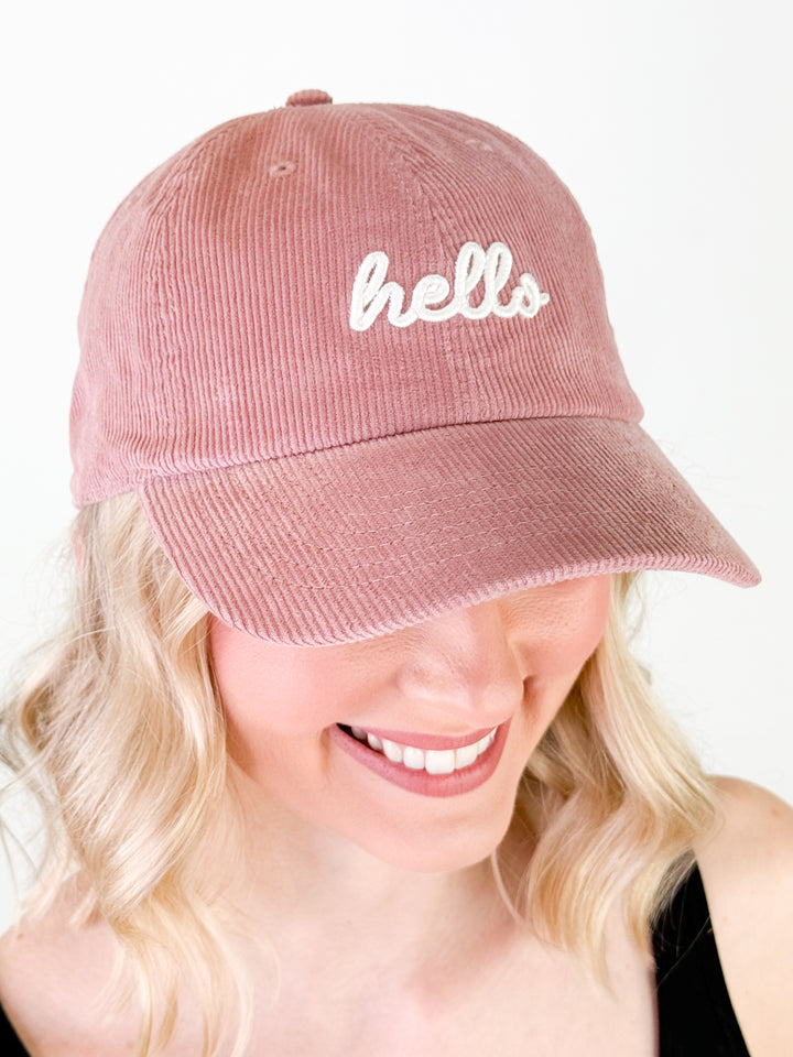 Hello Corduroy Baseball Cap