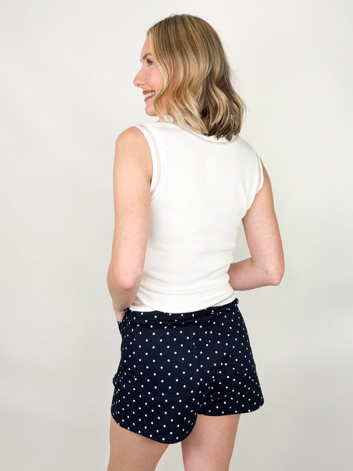 Tristan - Split Neck Tank (White)
