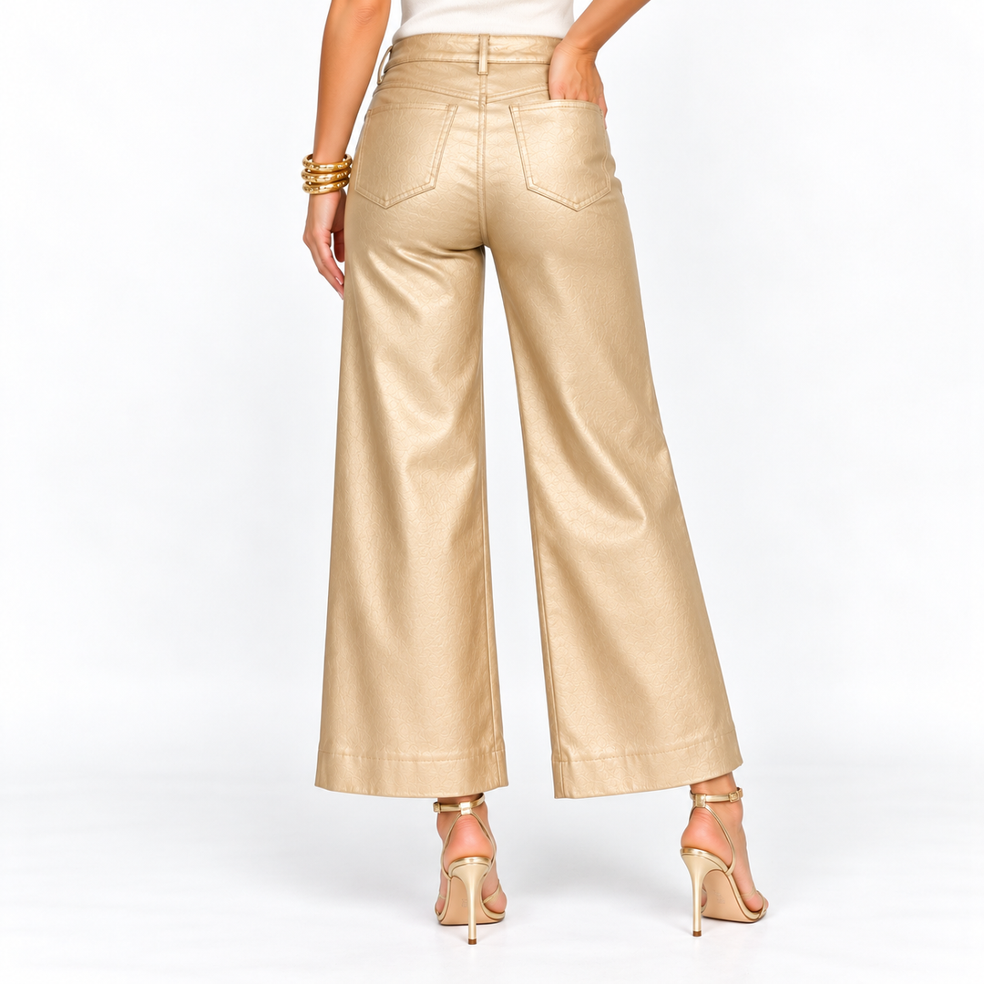 Fallon - Gold Metallic Pants