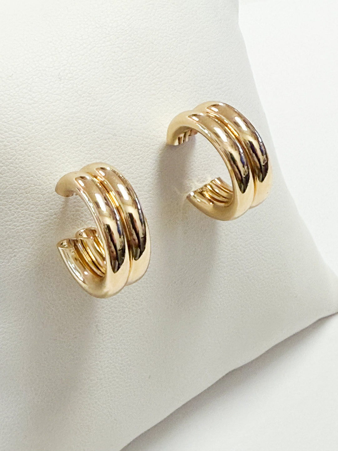 Harlee - Gold Double Hoops