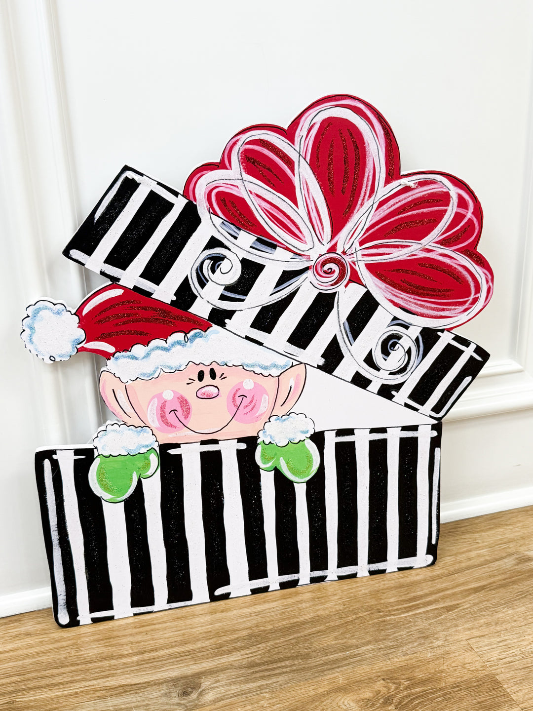 Round Top Collection - Martin's Peeking Elf PVC Door Hanger