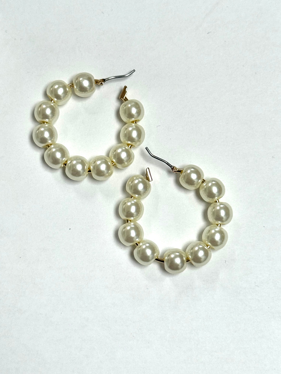Isabella - Pearl Hoop Earrings