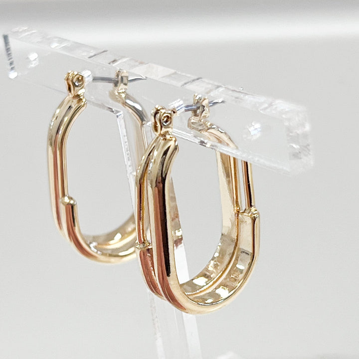 Hazel - Gold Double Oval Hoops