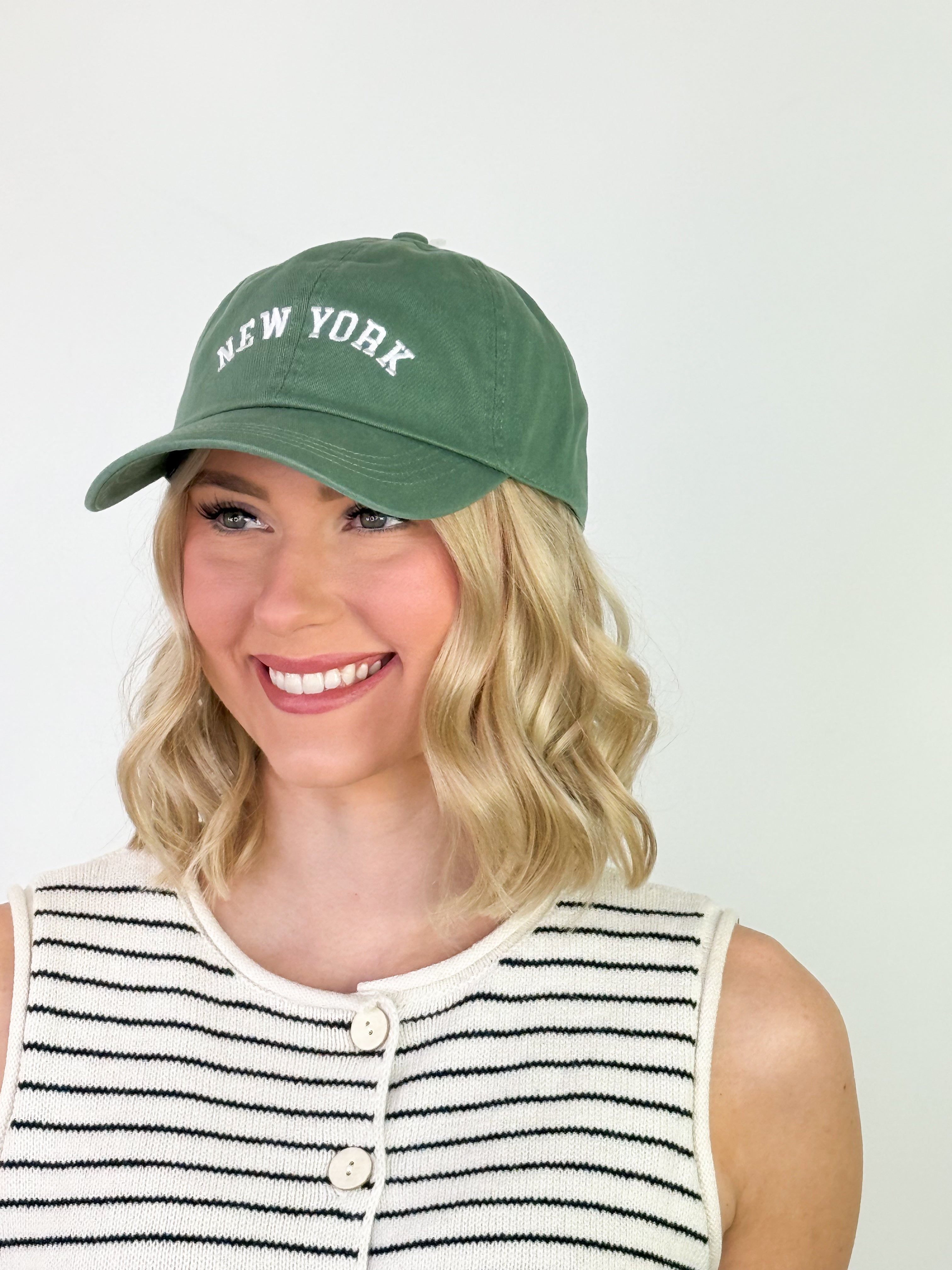Green New York Baseball Hat