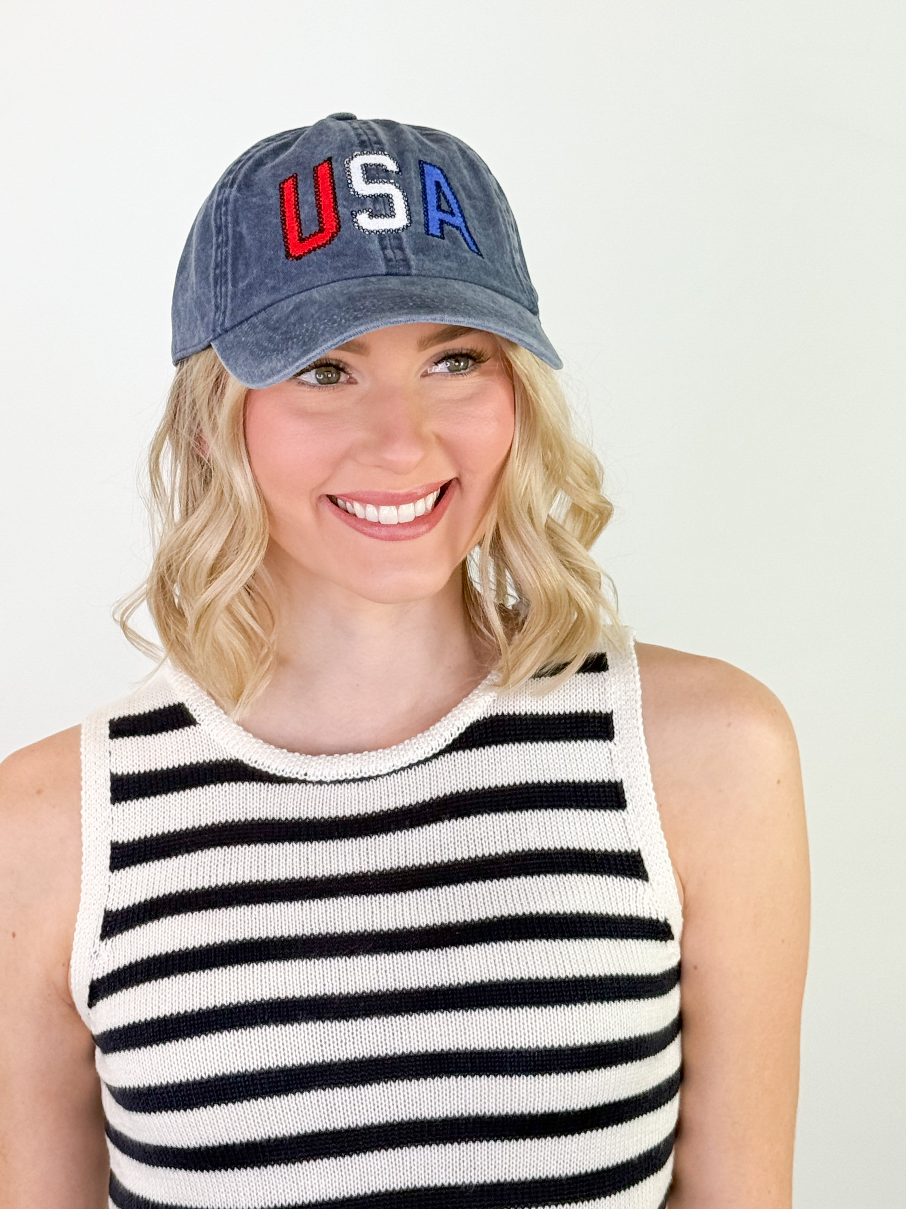Navy USA Baseball Hat