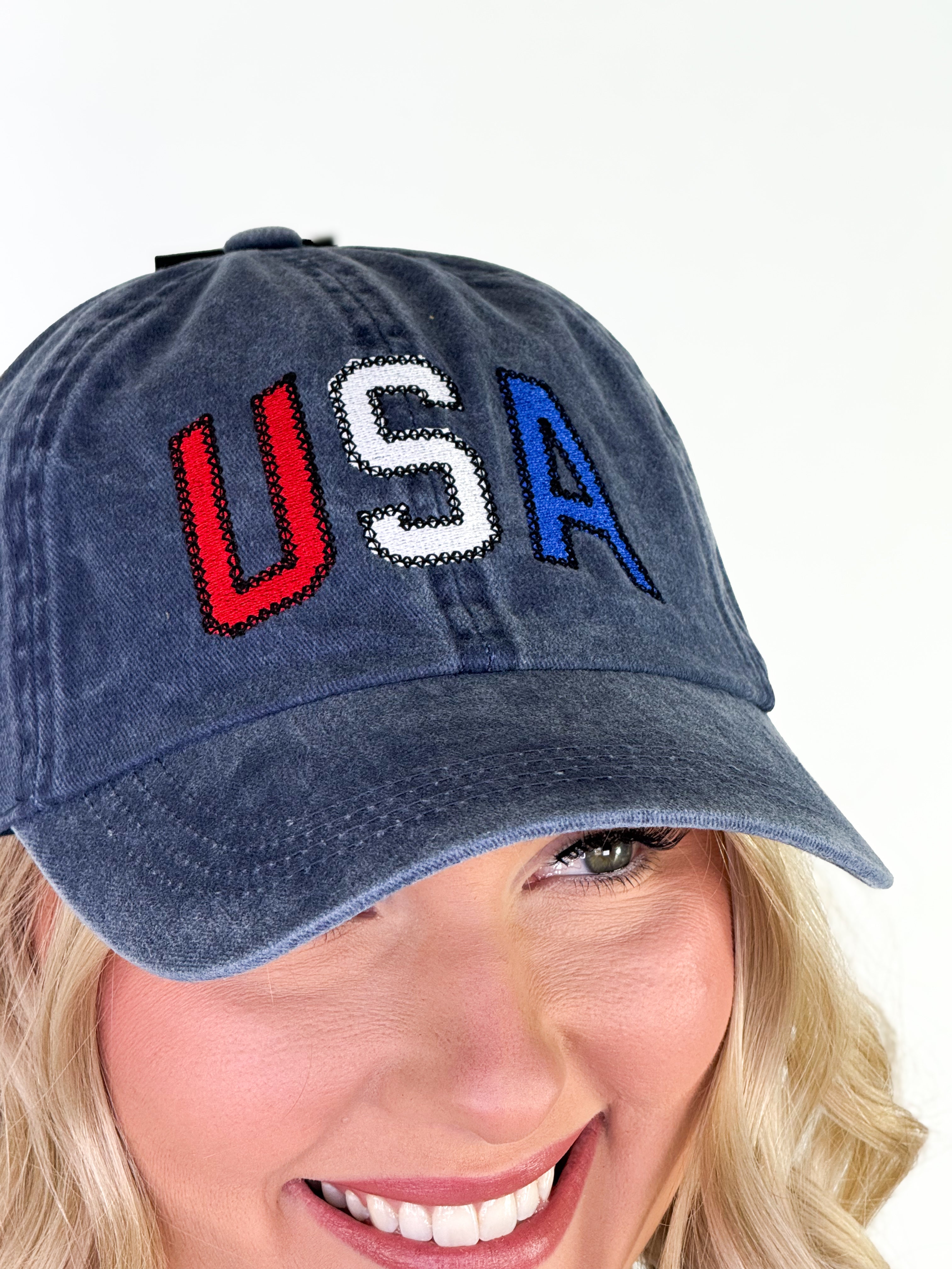 Navy USA Baseball Hat