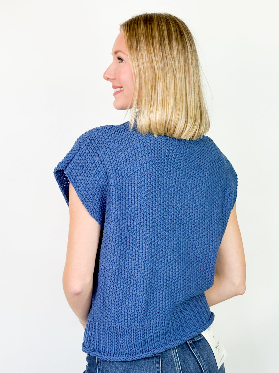 Juno - Mock Neck Sweater (Slate Blue)