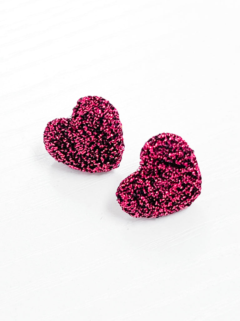 Claire - Red Heart Stud Earrings