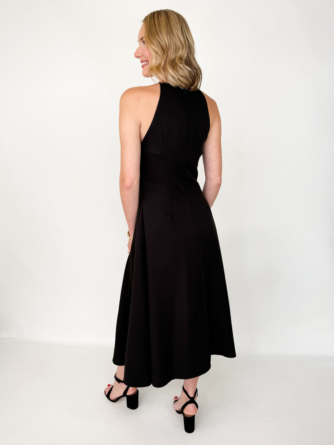 Fiona - Black Halter Maxi Dress