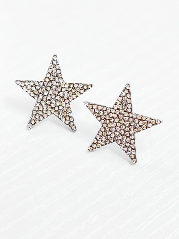 Darian - Rhinestone Star Earrings