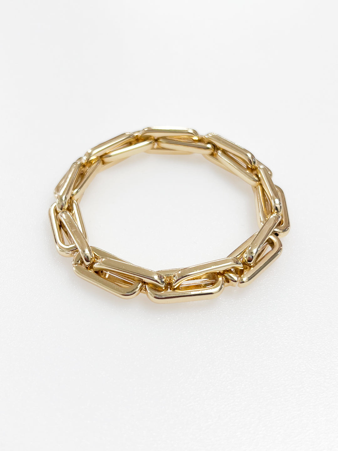 Amber - Elasticized Gold Chain Bracelet