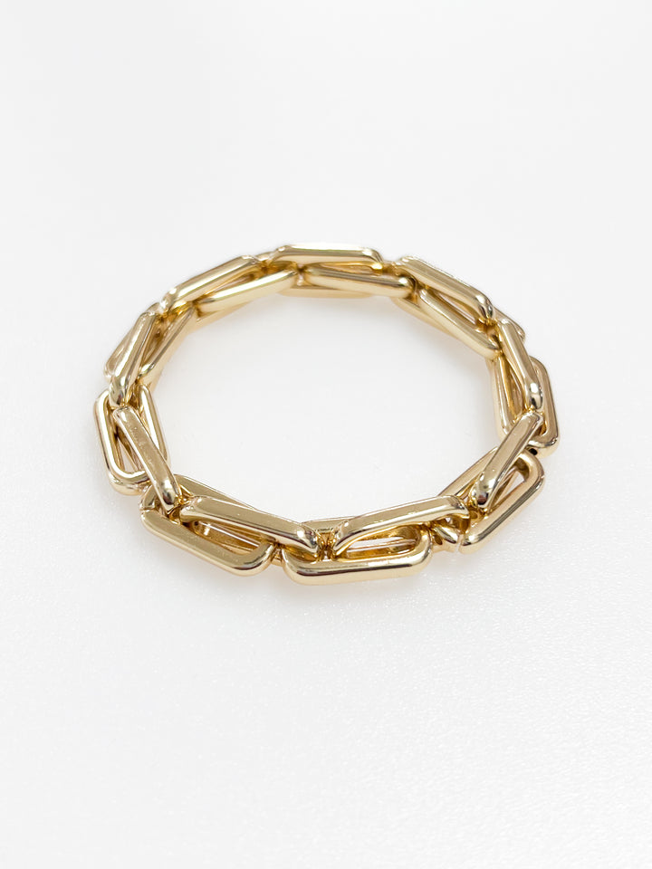 Amber - Elasticized Gold Chain Bracelet