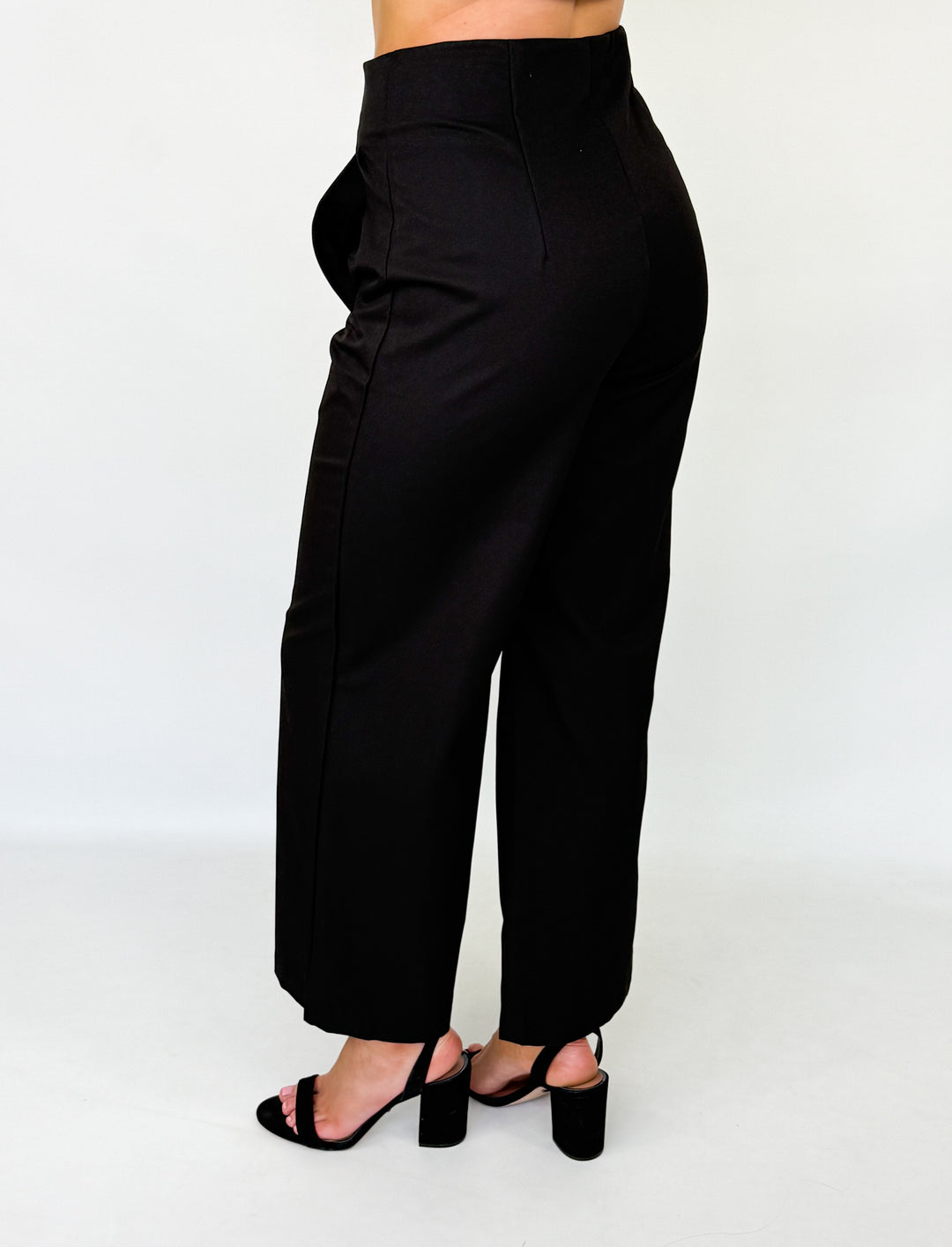 Chandler - High Waist Straight Leg Pant (Black)