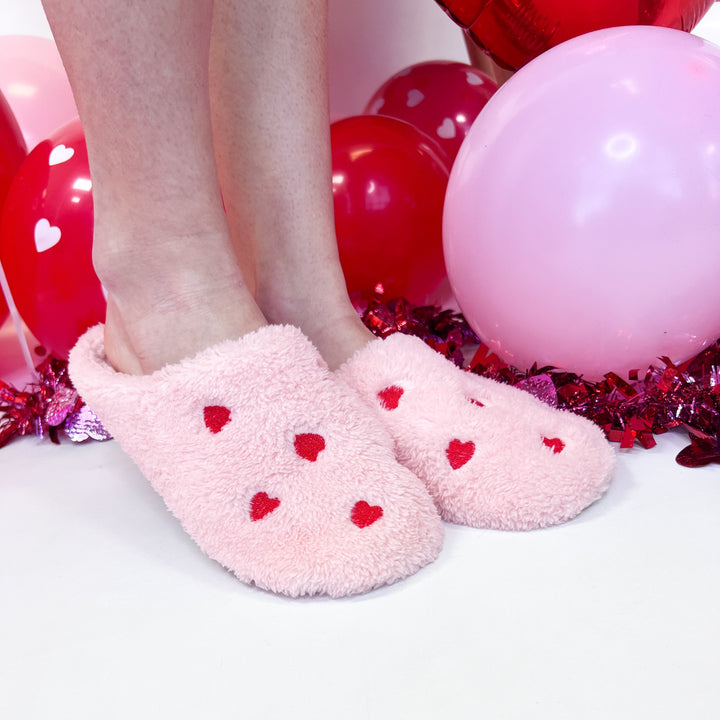 Clarissa - Pink Heart Slippers