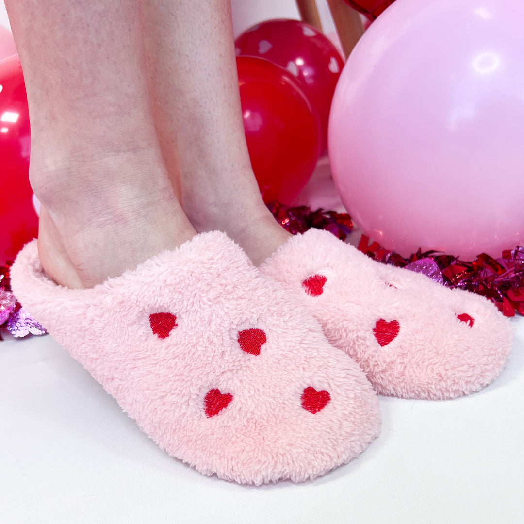 Clarissa - Pink Heart Slippers