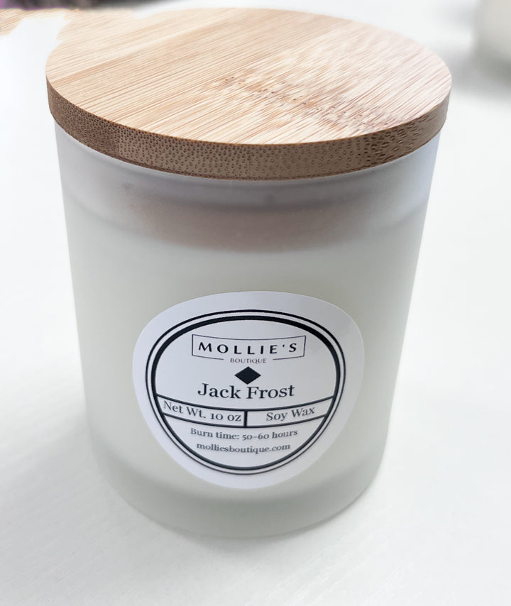Jack Frost Christmas Candle 10 oz.