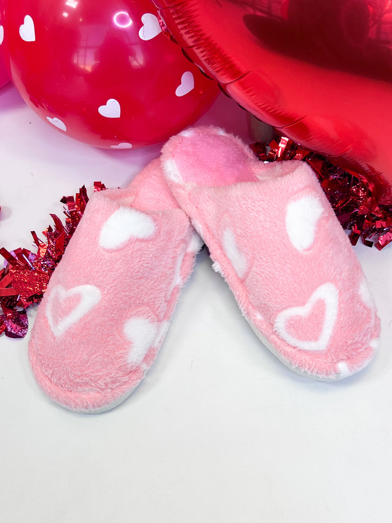 Fiona - Pink Heart Slippers