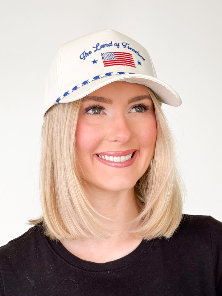 The Land of Freedom Trucker Hat - (Blue)