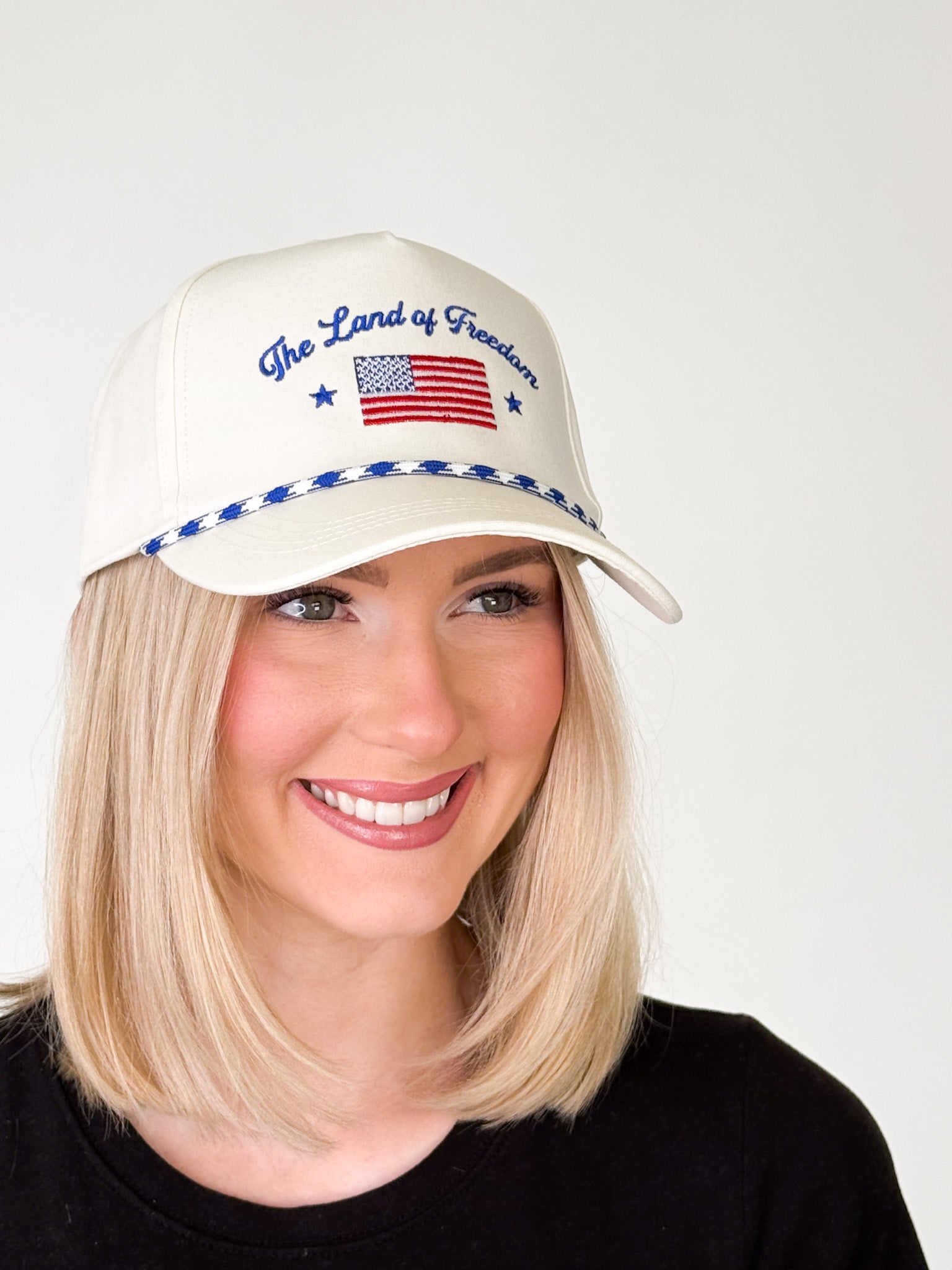 The Land of Freedom Trucker Hat - (Blue)