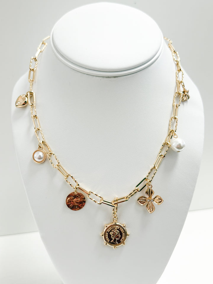 Mindi - Gold Charm Necklace