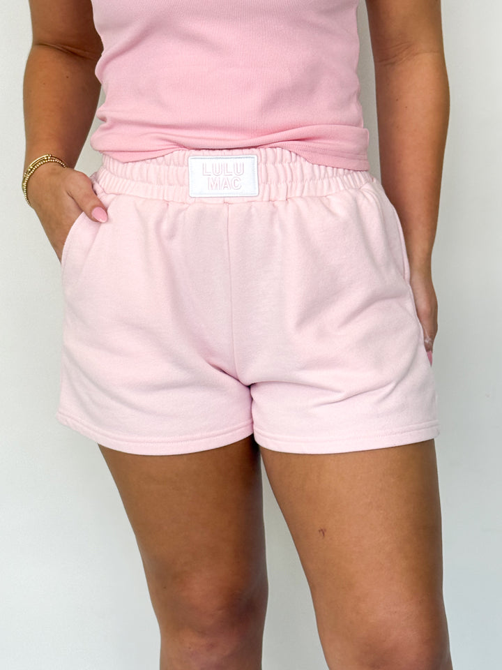 LULU MAC - Terry Cloth Shorts (Light Pink)