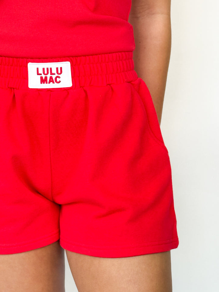 LULU MAC - Terry Cloth Shorts (Red)