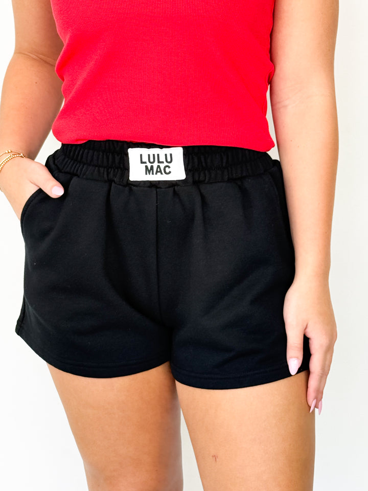 LULU MAC - Terry Cloth Shorts (Black)