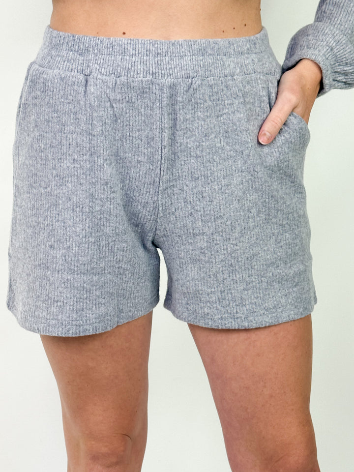 Pam - Brushed Short Set (Heather Grey)