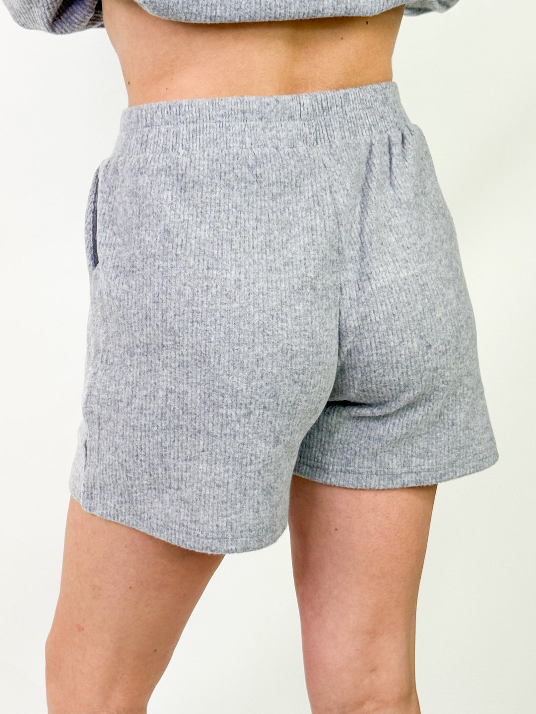 Pam - Brushed Short Set (Heather Grey)