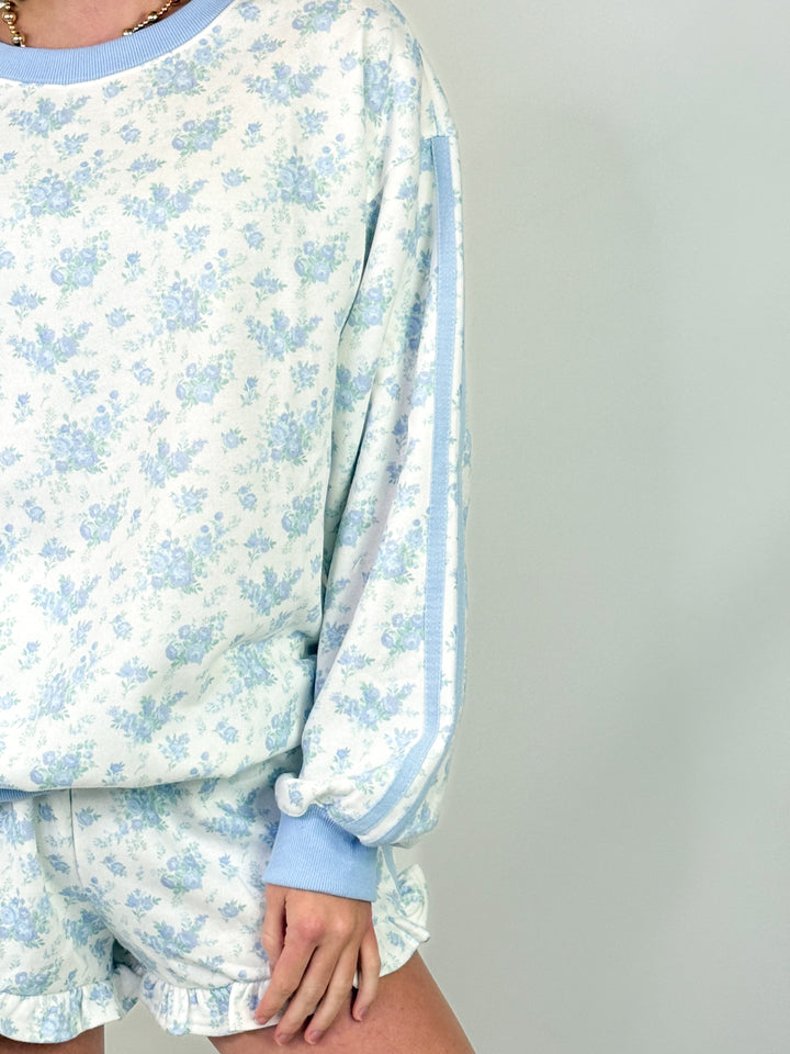 Shanda - Floral French Terry Short Set