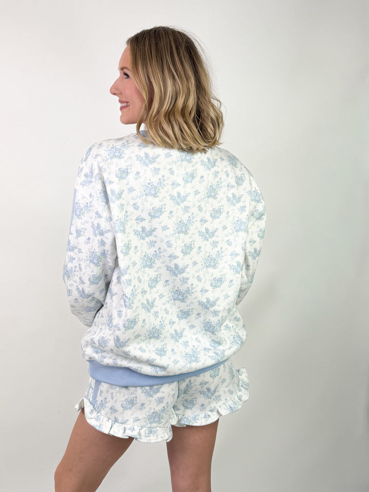 Shanda - Floral French Terry Short Set