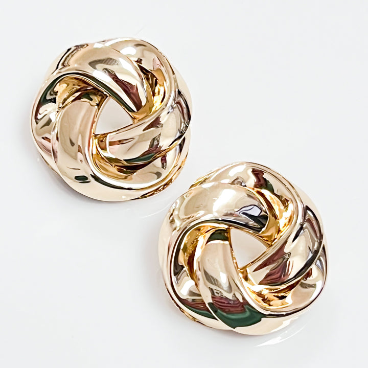 Christi - Gold Knot Stud Earrings
