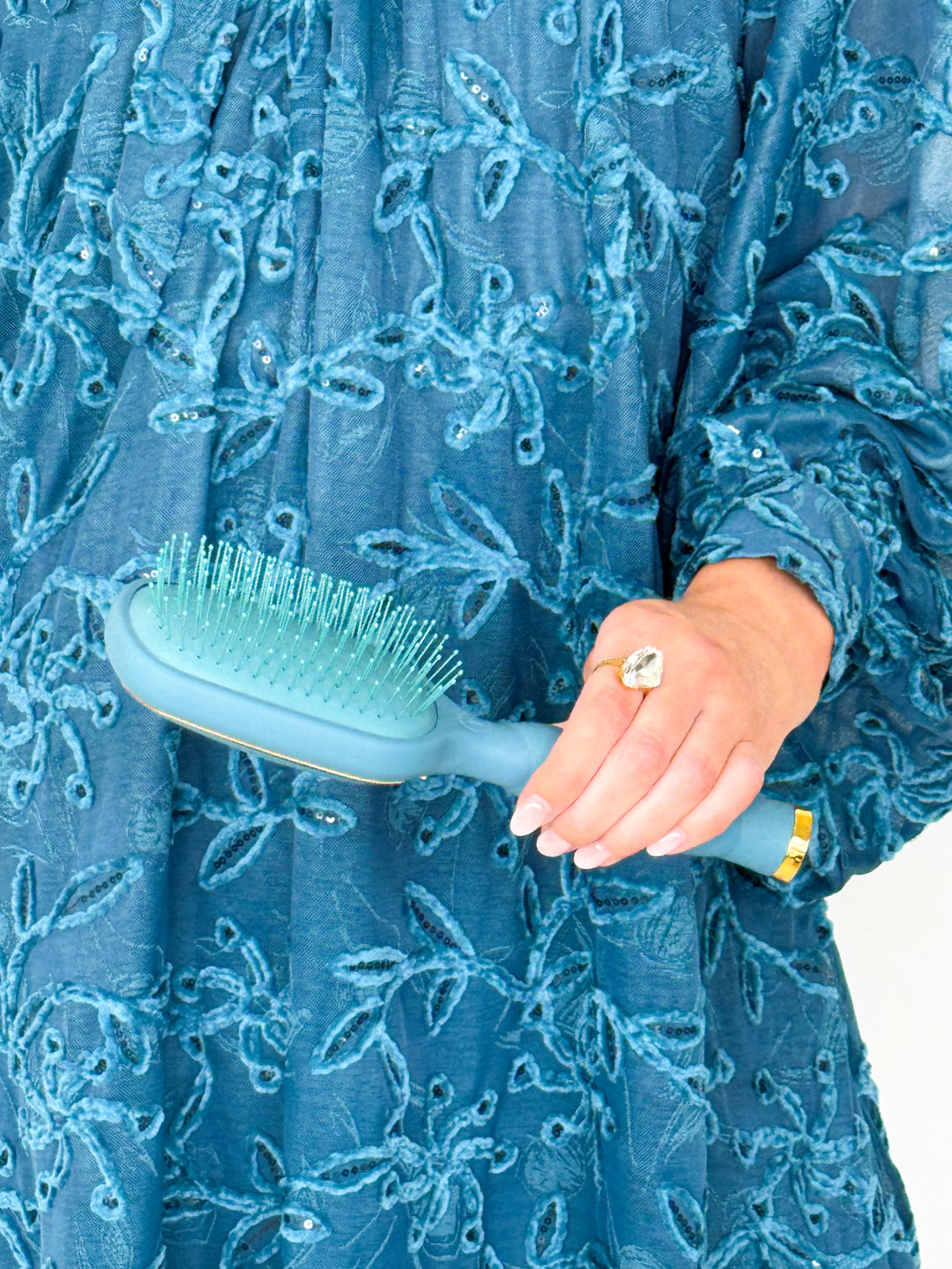 Teleties - Detangler Hair Brush for Medium Hair - Teal With It