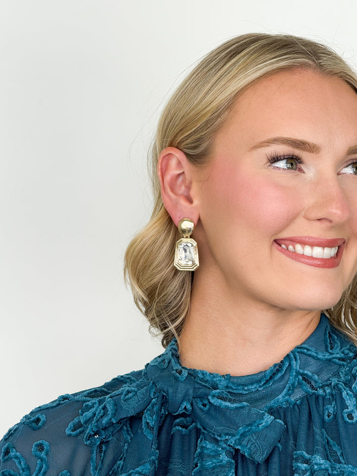 Isla - Rectangle Statement Earrings