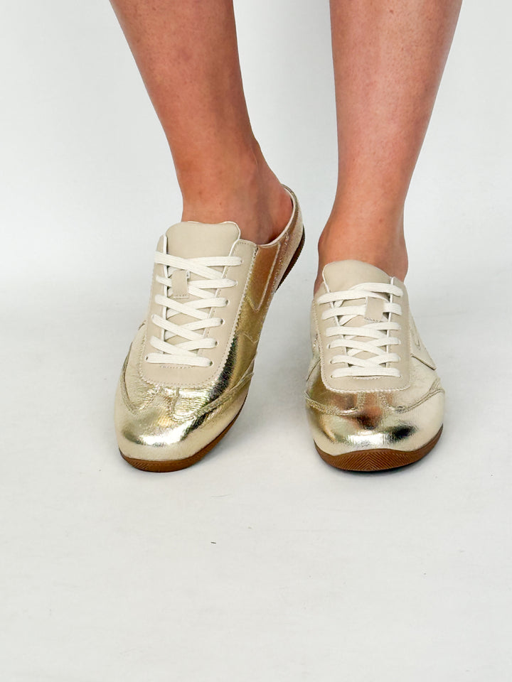 Mackay - Metallic Gold Slip On Sneakers