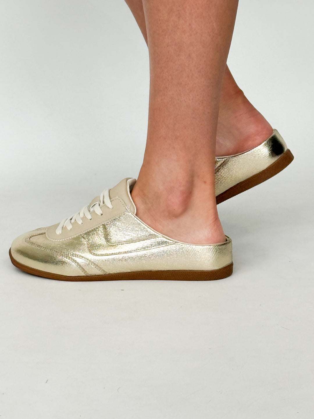 Mackay - Metallic Gold Slip On Sneakers
