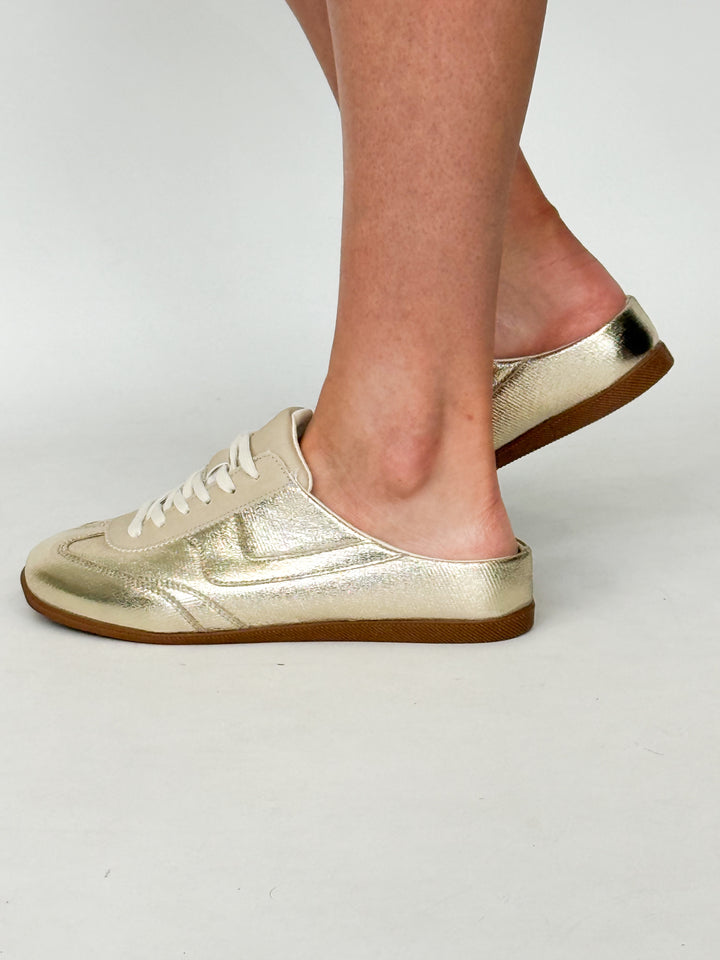 Mackay - Metallic Gold Slip On Sneakers