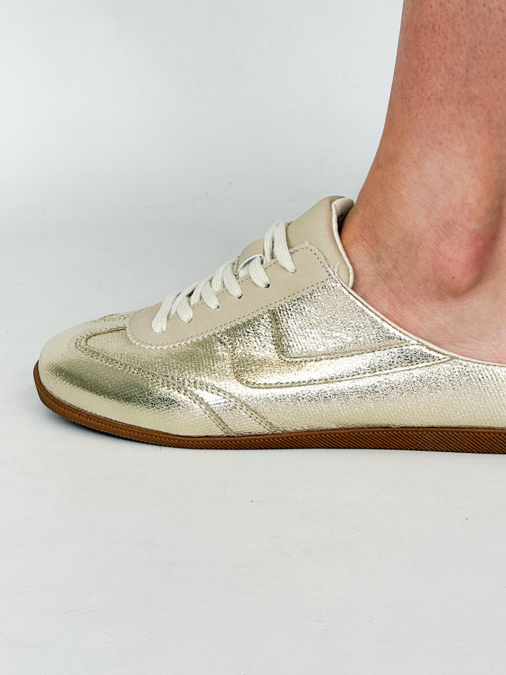 Mackay - Metallic Gold Slip On Sneakers