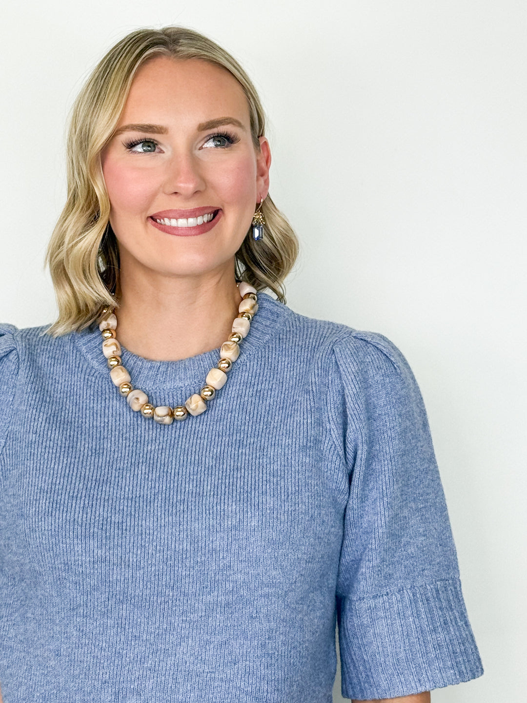 Brandi - Beaded Necklace (Natural)