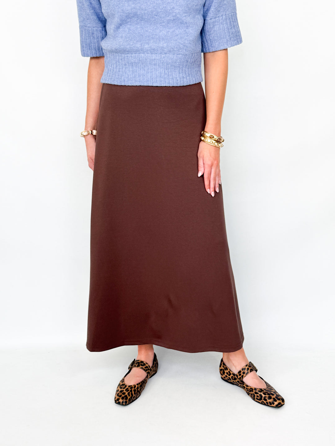 Isadora - Flare Skirt (Brown)