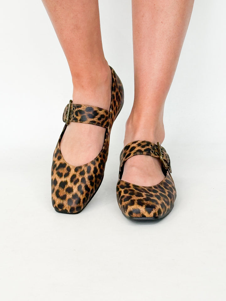 The Soho | Leopard Ballet Flats with Buckle