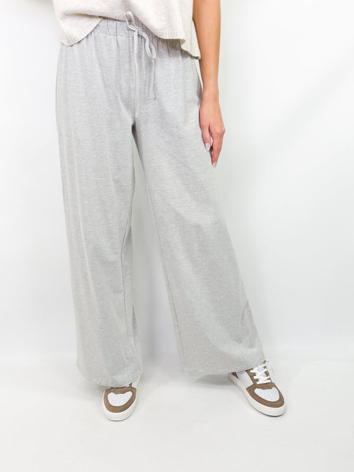 Kelle - Grey Striped Lounge Pants
