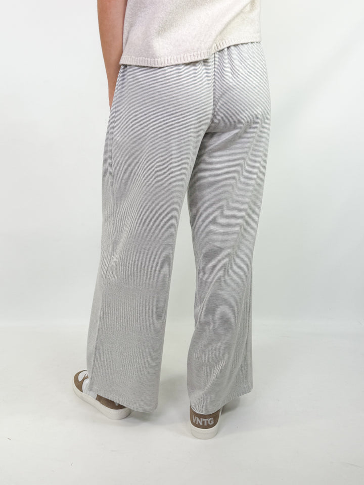 Kelle - Grey Striped Lounge Pants