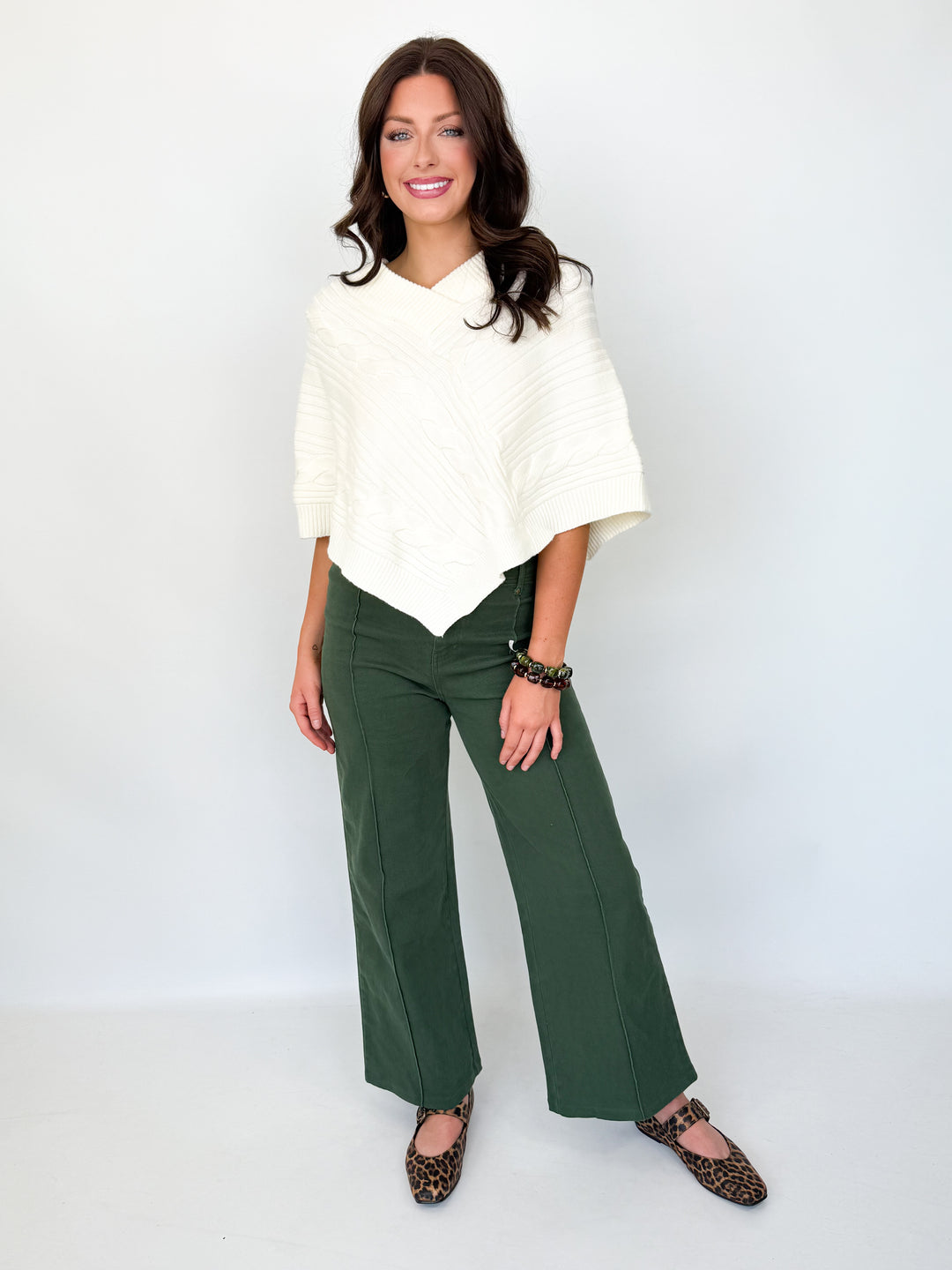 Brinley - Knit Pancho (Cream)