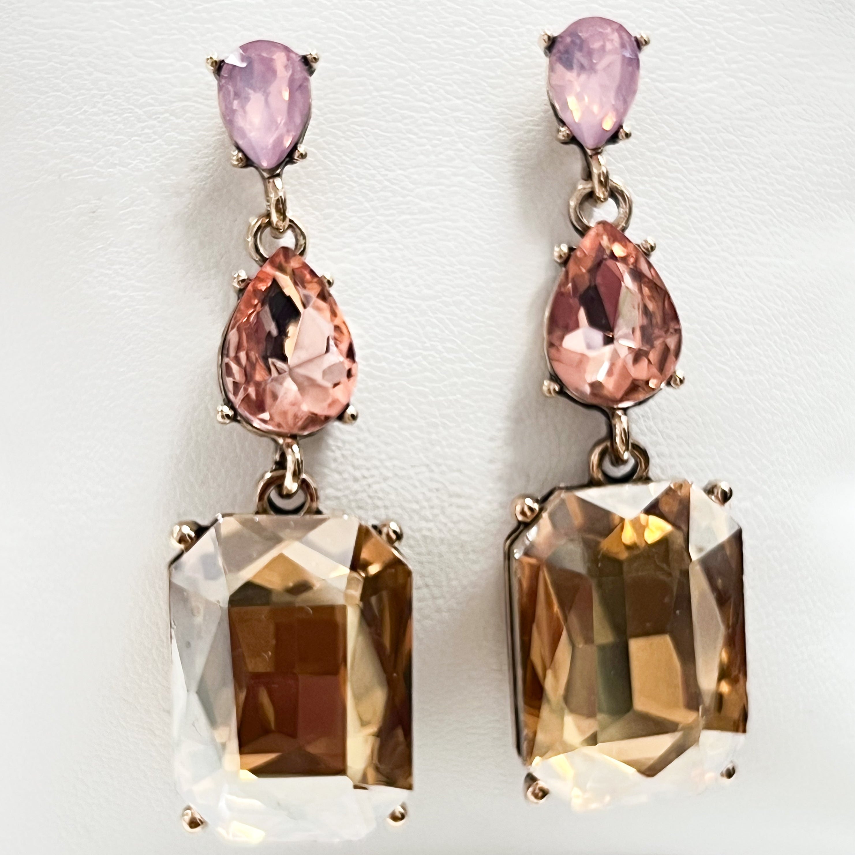 Harlie - Tiered Rhinestone Statement Earrings