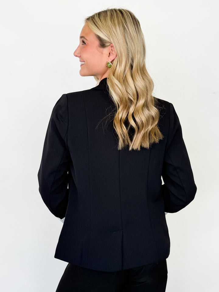 Rosalie - Striped Lined Blazer (Black)